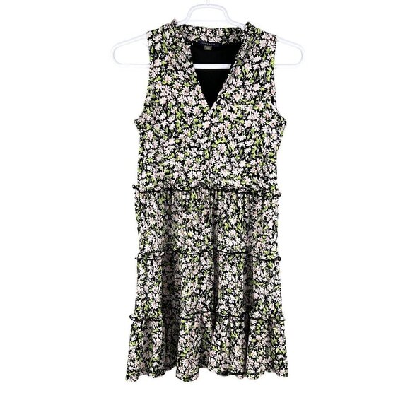 Tommy Hilfiger Womens 8 Ruffle Tiered Daisy Floral Sleeveless Dress Cottagecore - Picture 6 of 16